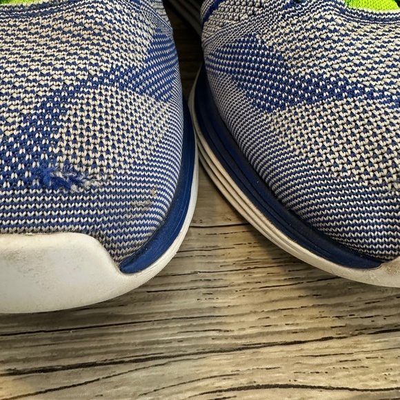 Nike FlyKnit Lunar 1 Mens Running Shoes Blue Green Lace Up 554887-401 Size 14 - Picture 3 of 11